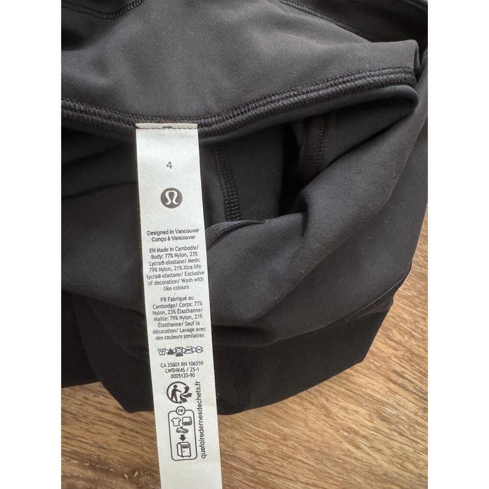 Lululemon Wunder Train Mesh Panel High Rise 25” Black Size 4 NWOT - Picture 4 of 5
